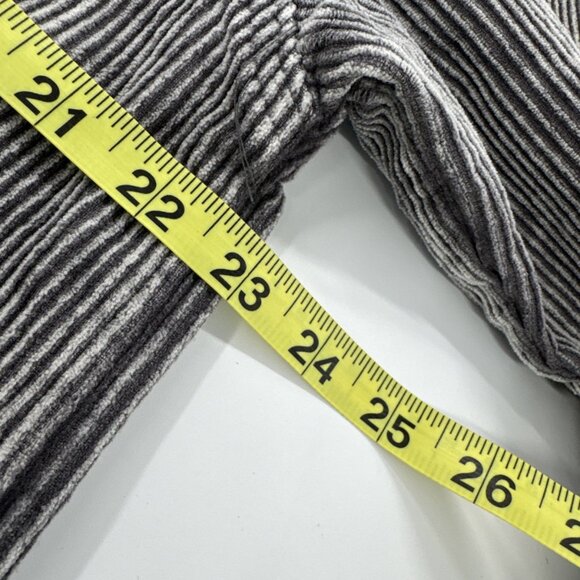 POL Distressed Corduroy Jacket Womens Large Gray Raw Frayed Oversized Crop Indie - Picture 9 of 15